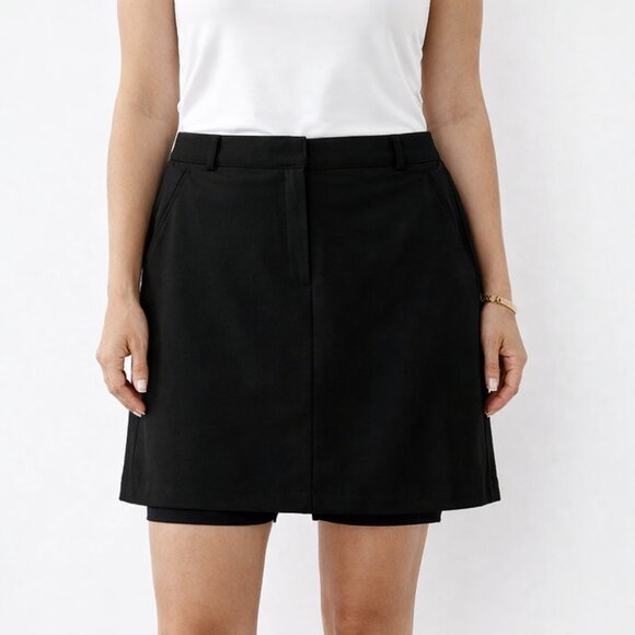 Izod Dresses & Skirts - Izod Black Golf Skirt Skort With Shorts Underneath Women's Size 12